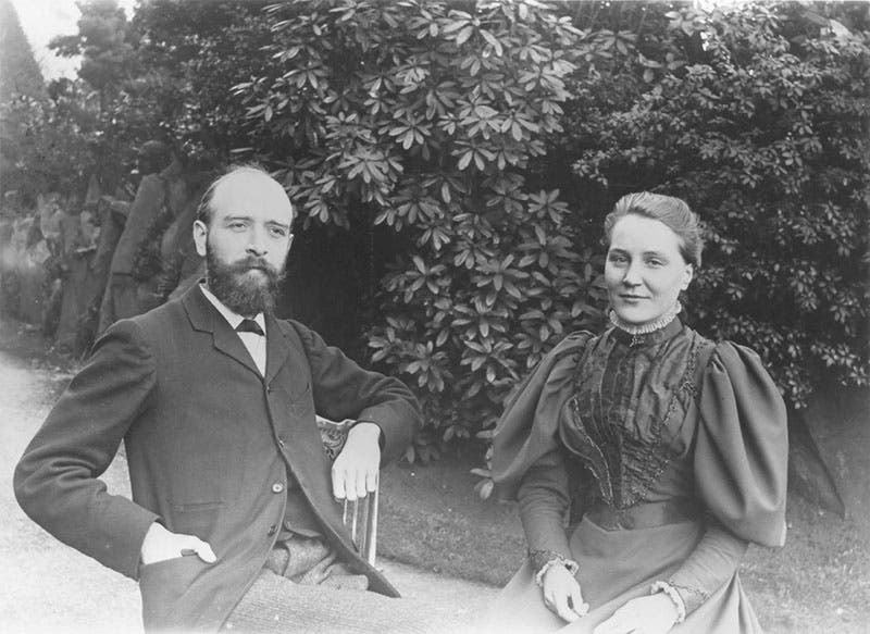 Arthur Smith Woodward with his wife Maude Seeley, ca 1900? (sp.lyellcollection.org)