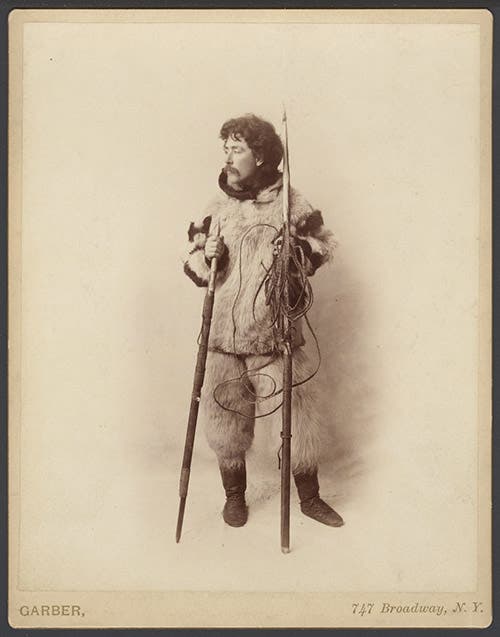 Lewis Dyche in arctic garb, studio portrait, ca 1908 (Kansas Historical Society)