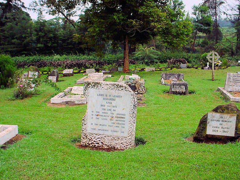 Grave marker of Louis S.B. Leakey, All Saint’s Church Cemetery, Limuru, Kiambu, Kenya, photo by Bob Barnes (findagrave.com)