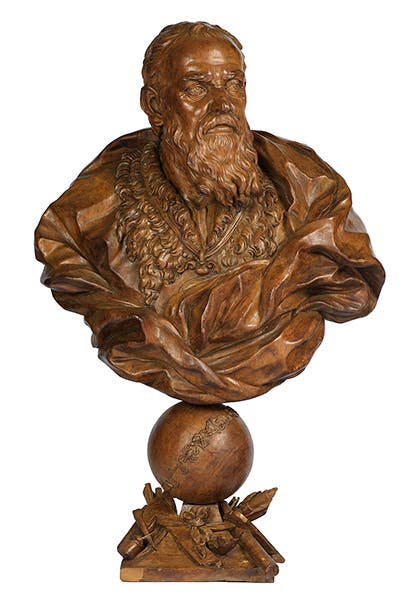 Bust of Galileo Galilei, pearwood, by Giovanni Battista Foggini or someone in his circle, ca 1700, National Maritime Museum, Greenwich (rmg.co.uk)