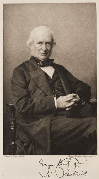 Portrait of Joseph Prestwich, photogravure in The Life and Letters of Joseph Prestwich, ed. by “His Wife,” 1899 (Linda Hall Library)