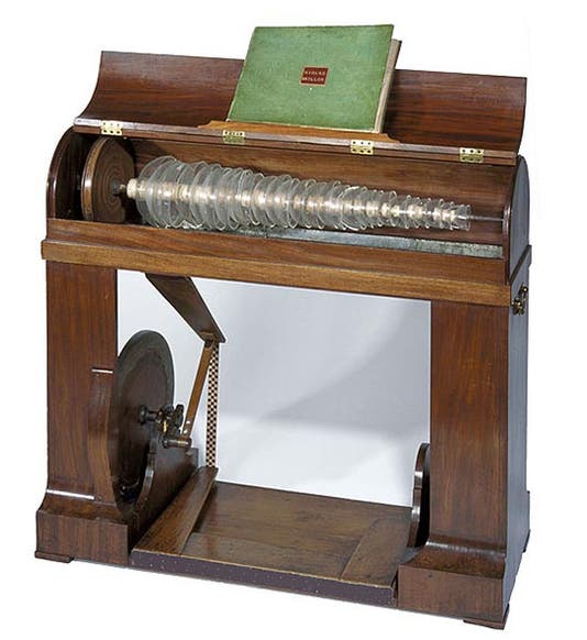 An original Franklin Armonica from France, made in the time of Benjamin Franklin, in the Bakken Museum, Minneapolis (web.archive.org)