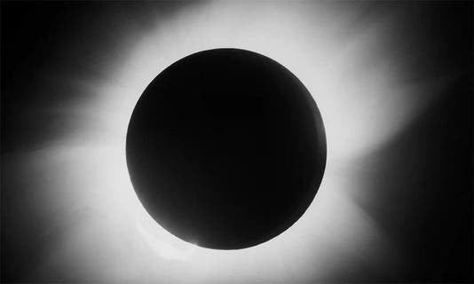 Photograph of the total solar eclipse of May 29, 1919, taken at Sobral, Brazil (theguardian.com)