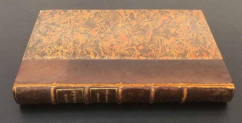 The front cover and spine of Claude Bernard, Introduction à l'étude de la médecine expérimentale, 1865 (Linda Hall Library)
