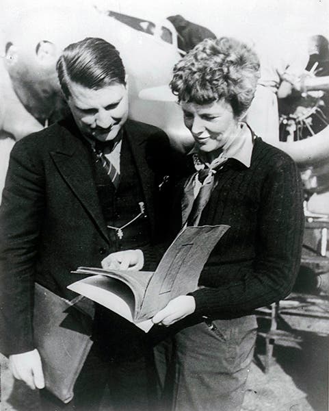 Kelly Johnson and Amelia Earhart in front of Earhart’s Lockheed Electra 10, 1937 (lockheedmartin.com)