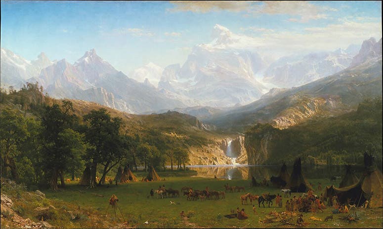 The Rocky Mountains, Lander’s Peak, by Albert Bierstadt, oil on canvas, 1863, Metropolitan Museum of Art, New York (metmuseum.org)