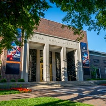Photo of Library main entrance by Troy Thomas, Summit Studios