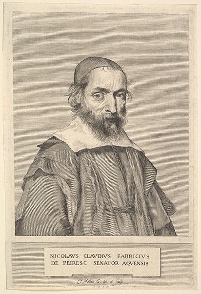 Portrait of Nicolas Claude Fabri de Peiresc, engraving by Claude Mellan, 1641, Metropolitan Museum of Art (metmuseum.org)