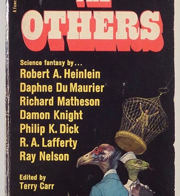 Front cover of <i>The Others</i>, edited by Terry Carr, 1969, containing Philip K. Dick’s “The Roog” (cornersbumped.com on ebay)