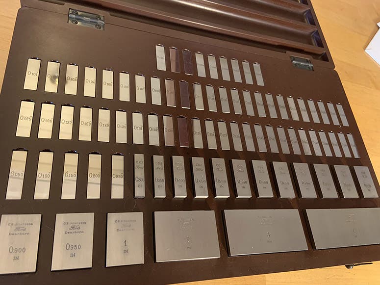 A set of Johansson gauge blocks given by Henry Ford to Thomas Edison, 1923, and signed by Edison, American Precision Museum, Windsor, Vermont (americanprecision.org)