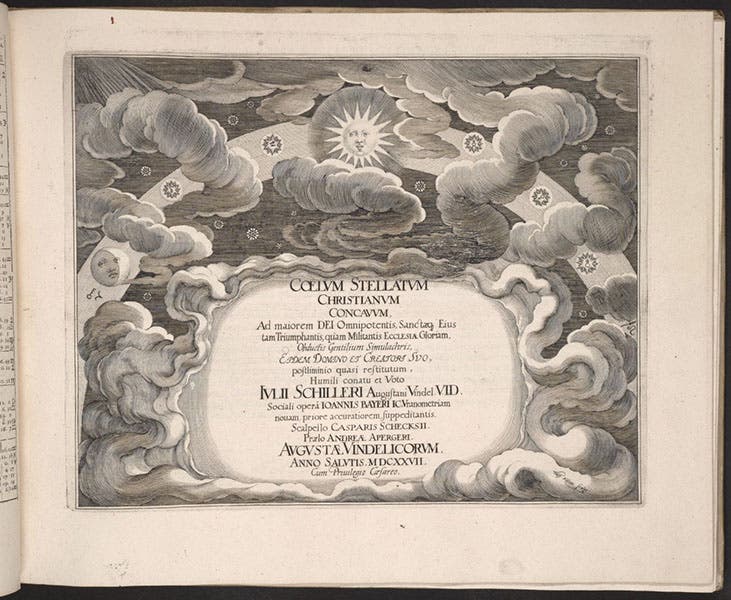 Engraved titlepage, Julius Schiller, Coelum stellatum Christianum concavum, 1627 (Library of Congress)