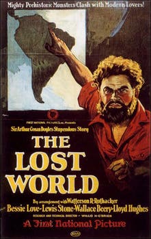 Movie Poster, <i>The Lost World</i>, 1925, with Wallace Beery as Professor Challenger (arthur-conan-doyle.com)