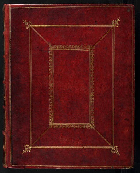 Front cover, Isaac Newton, Opticks, 1704 (Linda Hall Library)