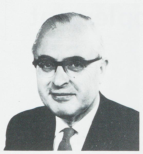 Portrait of Geoffrey Dummer, published shortly after his retirement, from Electronic Components, Oct. 1970 (Linda Hall Library)