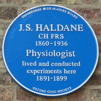 Blue Plaque at 11 Crick Road, Oxford, where Haldane once lived (oxfordshireblueplaques.org.uk)