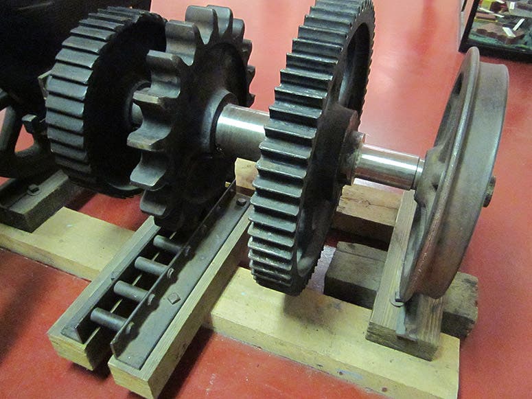 A piece of Sylvester Marsh’s original cog rail, Mount Washington Cog Railway Museum (Wikimedia commons)