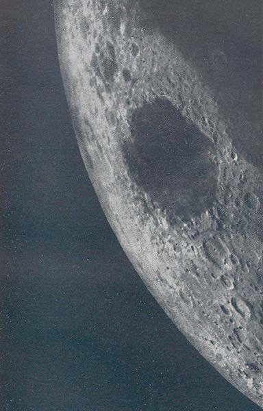 Mare Crisium, photograph taken in 1901 in Jamaica, in The Moon, by William H. Pickering, 1903 (Linda Hall Library)