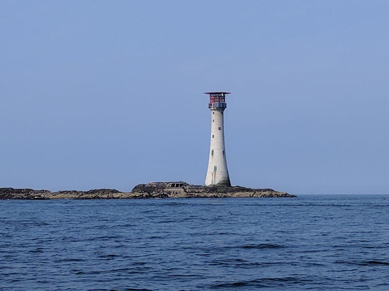 Smalls lighthouse, off the coast of Wales, photograph.
