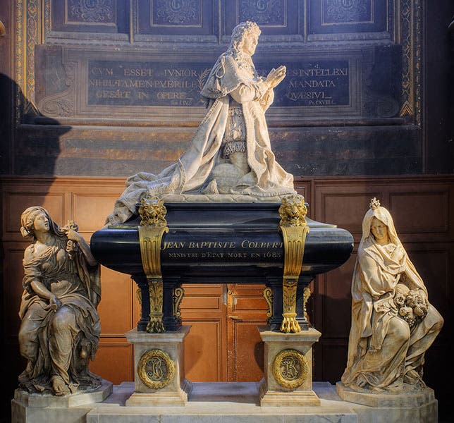 The tomb of Jean-Baptiste Colbert, by Antoine Coysevox and Jean-Baptist Ruby, 1687, Church of Saint-Eustache, Paris (Wikimedia commons)
