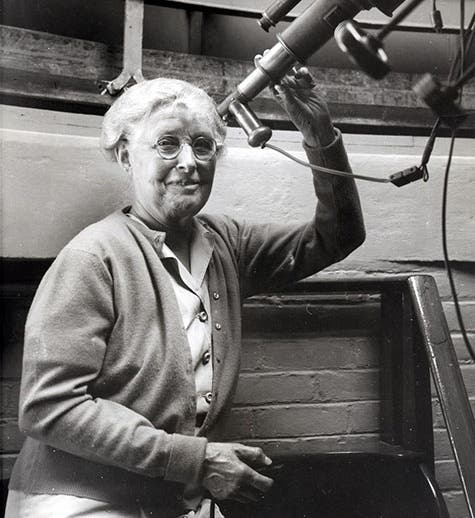 Margaret Harwood on her last night as Director of the Maria Mitchell Observatory, Nantucket, 1957 (Maria Mitchell Association, courtesy of Jascin Finger)