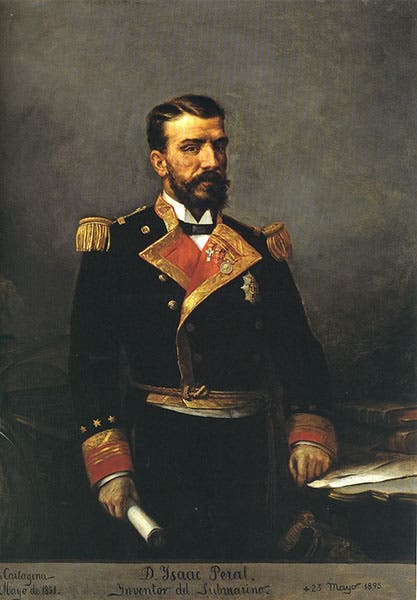 Portrait of Isaac Peral, oil on canvas, by Manuel Ussel de Guimbarda, 1890, Cartagena City Council (Wikimedia commons)