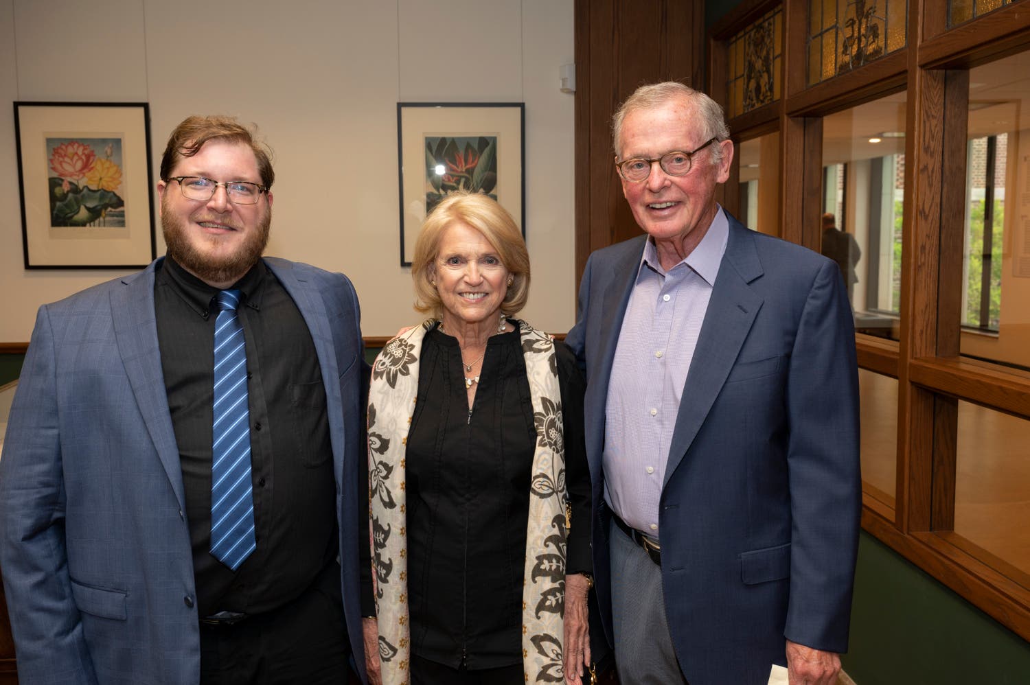 Photo of Garrett McKinnon and Mary and Alan Atterbury