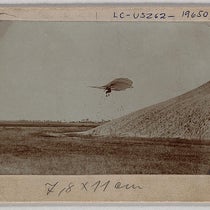 Otto Lilienthal flying one of his gliders, photograph, 1895, Library of Congress (loc.gov)
