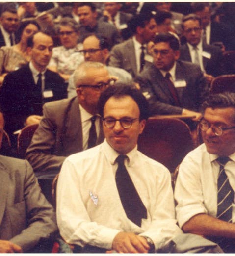 Thomas Gold, Hermann Bondi, and Fred Hoyle (<i>left to right</i>), photograph, 1960s (joh.cam.ac.uk)