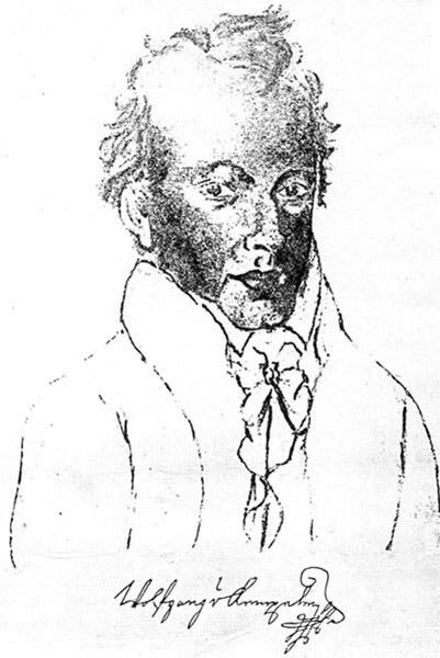 A self-portrait sketch of Wolfgang von Kempelen, builder of the Turk (history-computer.com)
