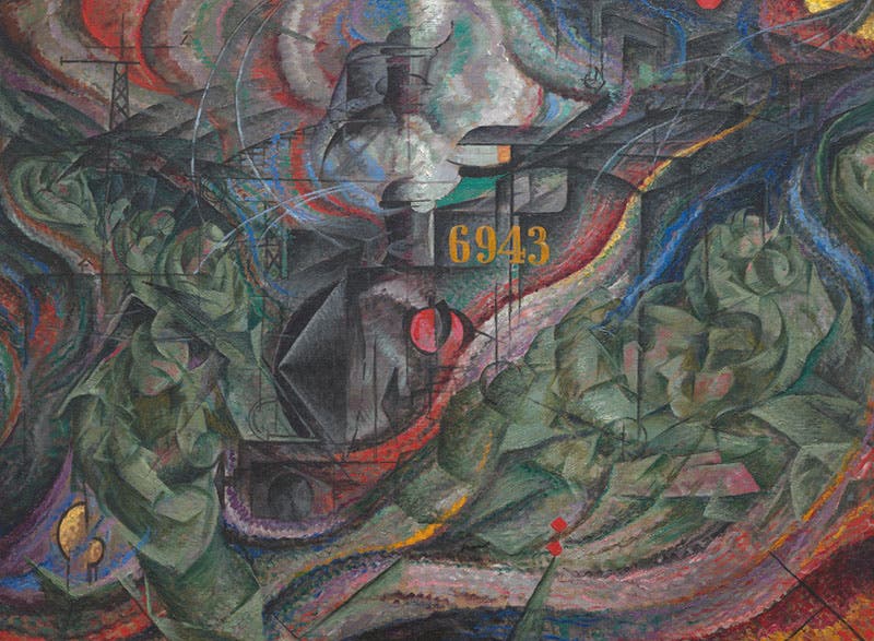States of Mind 1: The Farewells, oil on canvas, by Umberto Boccioni, Museum of Modern Art, New York (Wikimedia commons)