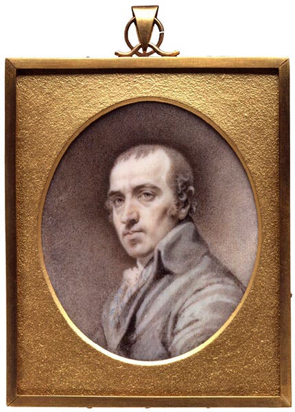 James Gillray, self-portrait, watercolor on ivory, ca 1800, National Portrait Gallery, London (npg.org.uk)