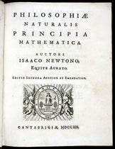 Title page, Philosophiae naturalis principia mathematica, by Isaac Newton, second edition, ed. by Roger Cotes, 1713 (Linda Hall Library) 
