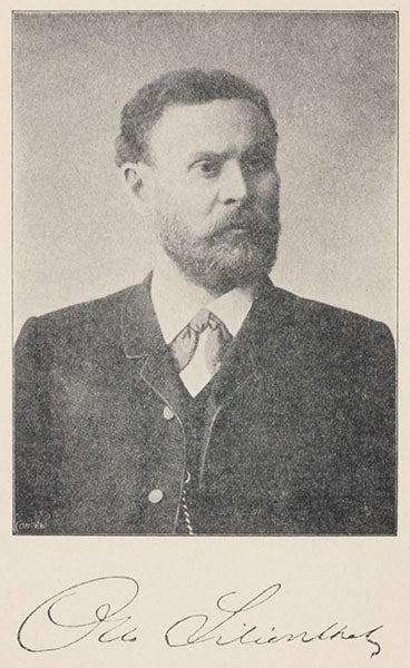 Portrait of Otto Lilienthal, from a photograph, frontispiece to Birdflight as the Basis of Aviation, by Otto Lilienthal, 1911 (Linda Hall Library)