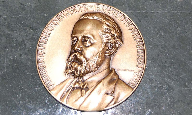 The Henry Draper Medal, awarded by the National Academy of Sciences for achievement in astrophysics (National Academy of Sciences)