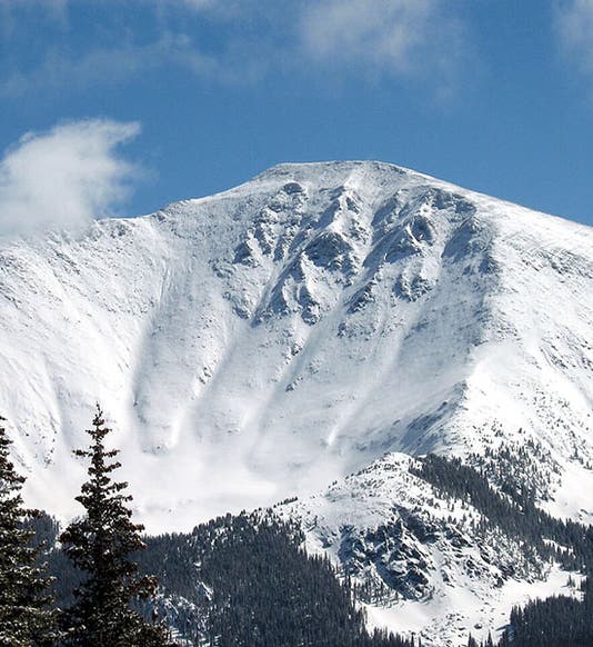 Parry Peak, in the Front Range of the Rockies, just west of Denver, recent photo (Wikimedia commons)