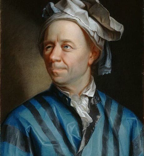 Portrait of Leonhard Euler by Jakob Handmann, pastel, 1753, Kunstmuseum, Basel (Wikimedia commons)