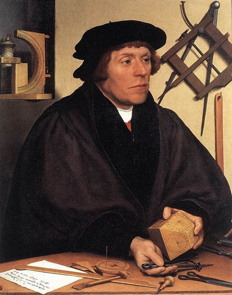 Hans Holbein’s 1528 portrait of Nicholas Kratzer (Wikimedia commons)
