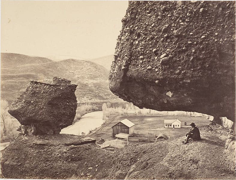 Hanging Rock at the foot of Echo Canyon, Utah, imperial collodion glass plate negative, by Andrew J. Russell, 1868, Metropolitan Museum of Art (metmuseum.org)