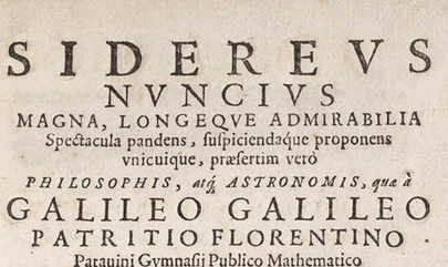 Titlepage, fine paper issue, Venice edition, Sidereus Nuncius cropped