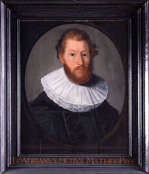 Adriaan Metius, portrait, undated, Museum Martena, Franeker (Wikimedia commons)