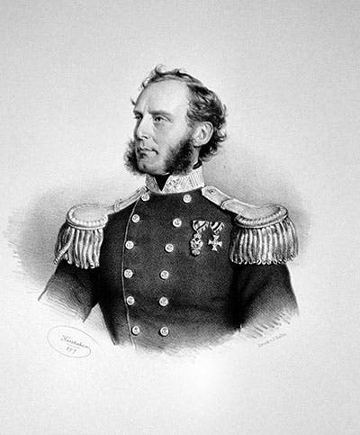 Lithograph portrait of Bernhard Wüllerstorf-Urbair (Wikimedia Commons)
