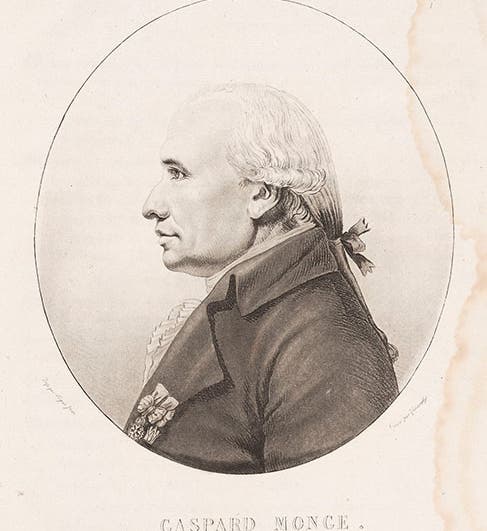 Portrait of Gaspard Monge, Description de l’Égypte, Antiquités, Mémoires, vol. 2 (Linda Hall Library)