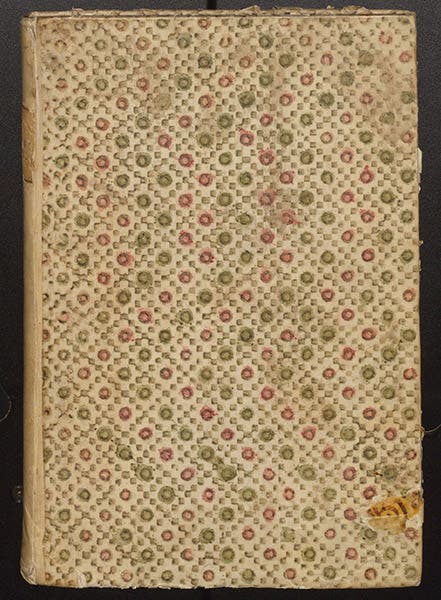 Front cover, Apollonius, Conicorvm libri quattuor, trans. by Federico Commandino, 1566; former Horblit copy (Linda Hall Library)