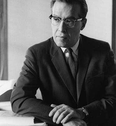 Portrait of Julian Schwinger, photograph, 1965, the year he received a share of the Nobel Prize in Physics, photograph property of the Julian Schwinger Foundation (schwingerfoundation.org)