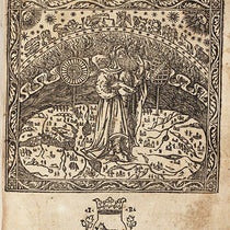 Woodcut title page vignette, depicting Archimedes, Tetragonismus id est circuli quadrature, ed. by Luca Gaurico, 1503 (Linda Hall Library)