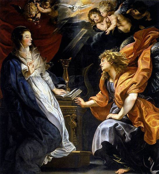 Rubens, Annunciation, Vienna Kunsthistorische Museum, 1609/10 (Wikimedia Commons)