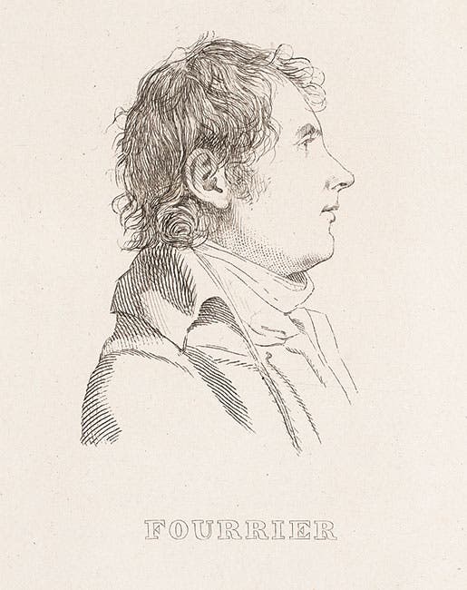 Jean Baptiste Joseph Fourier (1768-1830), at age 30, was one of the three senior members of the Commission of Sciences and Arts.