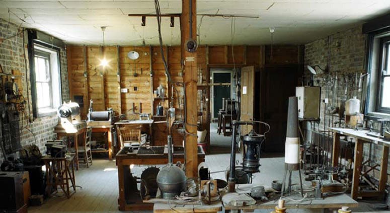 One room of Lord Rayleigh’s lab at Terling Place, Essex (engage.aps.org)