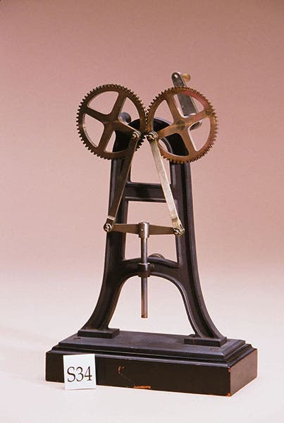 Reuleaux mechanism S34, Cartwright straight-line mechanism, 1882, Cornell University (digital.library.cornell.edu)