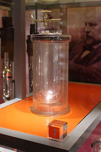 An original Dewar flask, on display at the Royal Institution (Hydration Anywhere)